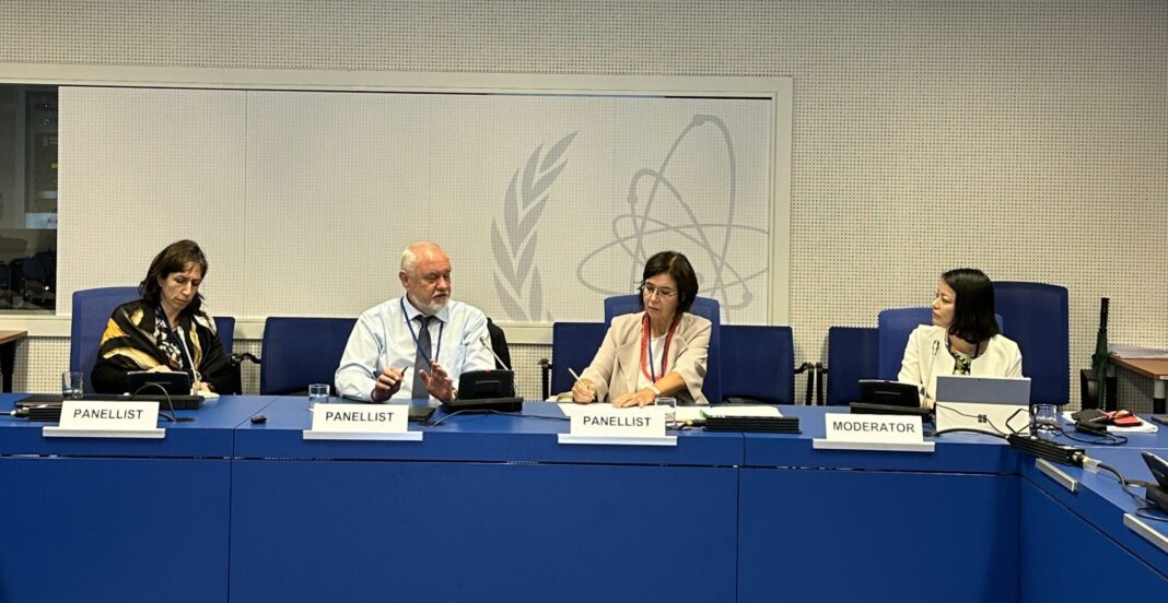 Photo from L to R: Ivana Nikolic Hughes (NAPF), Nikolai Sokov (VCDNP) , Christine Muttonen (PNND), Chie Sunada (SGI). Credit: Katsuhiro Asagiri, Multimedia Director of IDN-INPS.