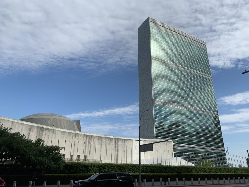 The 2nd meeting of state parties to TPNW toook place at the United Nations Headquarters in New York between 27 November and 1 December in 2023. Photo: Katsuhiro Asagiri, President of INPS Japan.