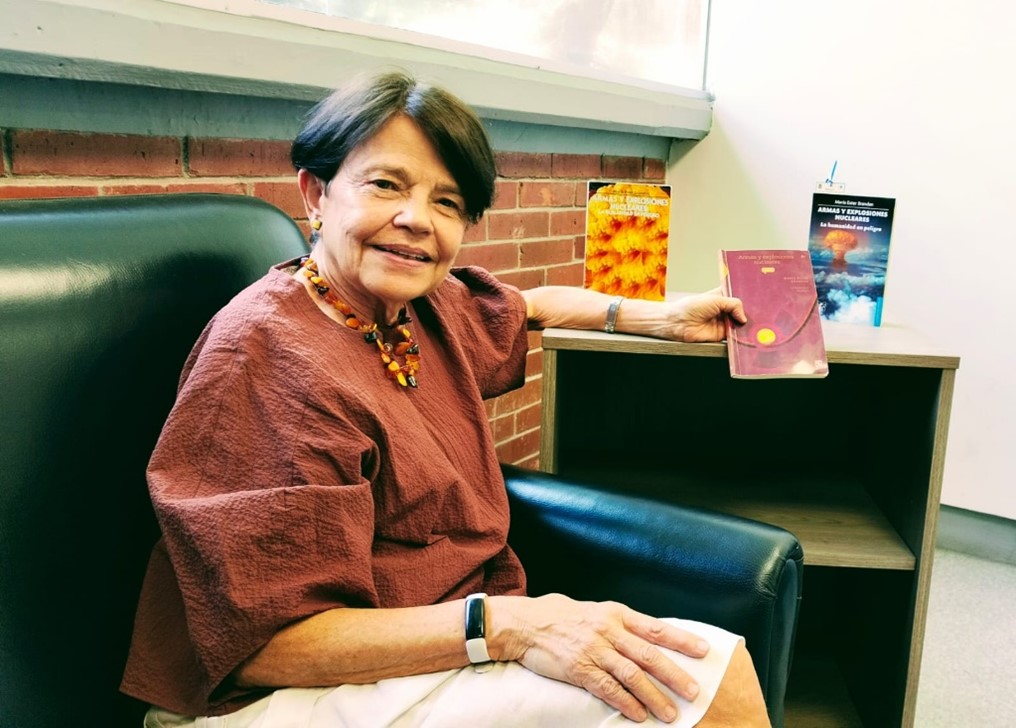 María Ester Brandan author of the book Nuclear weapons and explosions. Humanity in danger. Photo Credit: Guillermo Ayala Alanis