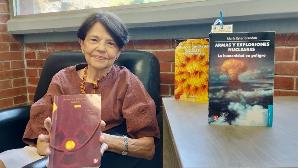 María Ester Brandan author of the book Nuclear weapons and explosions. Humanity in danger. Photo Credit: Guillermo Ayala Alanis