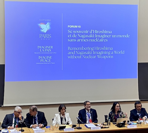 The panel for the session on “Remembering Hiroshima and Nagasaki: Imagining a World without Nuclear Weapons.” Credit: AD McKenzie/IPS
