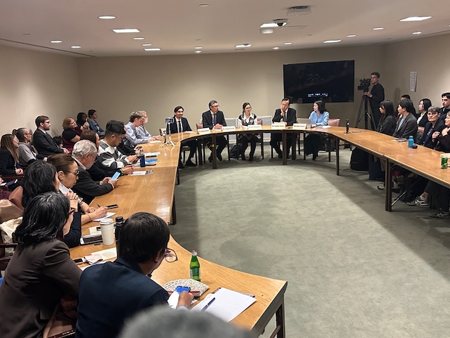 The 3rd Meeting of State Parties on the TPNW Treaty of the Prohibition of Nuclear Weapons watched a 40-minute documentary, ‘I Want to Live On: The Untold Stories of the Polygon,’ on the impact of nuclear testing on the community of Kazakhstan’s Semey region. Credit: Katsuhiro Asagiri