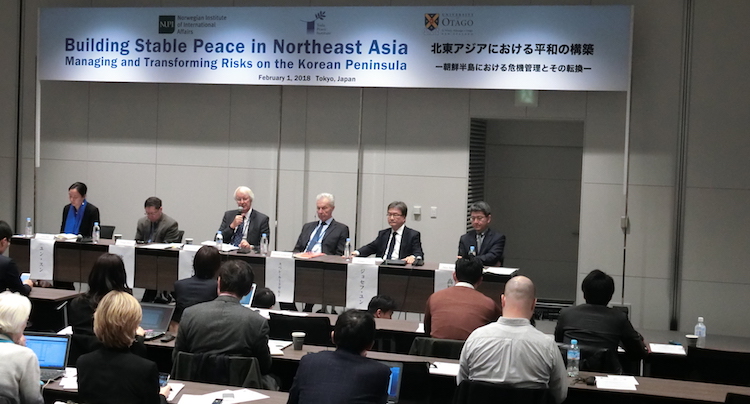 Photo: Toda Institute Director Kevin P. Clements briefing media on the Colloquium. Credit: Kotoe Asagiri | IDN-INPS