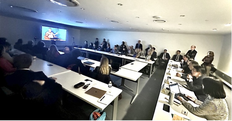 Photo: A side event that included discussions on a documentary film premier titled “I Want to Live On: The Untold Stories of the Polygon”. Credit: Katsuhiro Asagiri, Multimedia Director of INPS Japan.