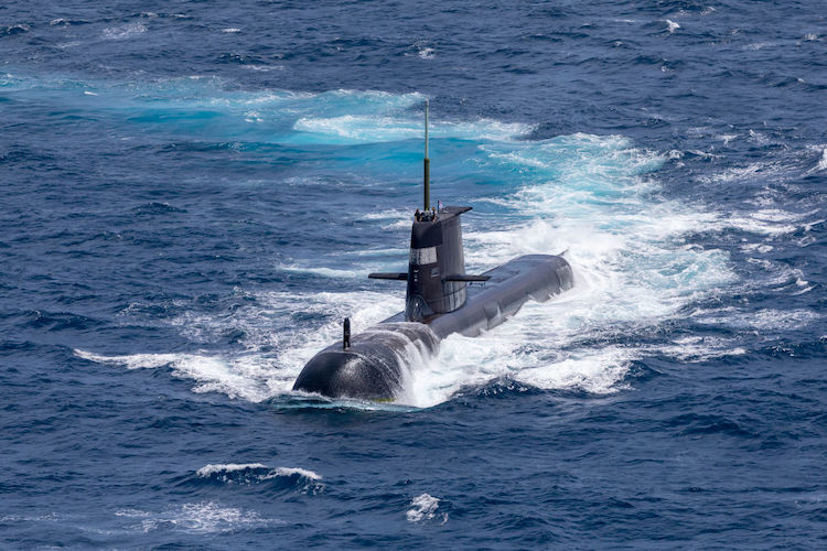 Photo: Royal Australian Navy submarine HMAS Rankin is seen during AUSINDEX 21, a biennial maritime exercise between the Royal Australian Navy and the Indian Navy in Darwin, Australia, September 5, 2021. Source: China Daily.
