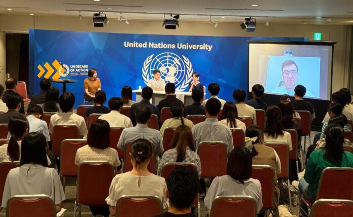 Forum on Aug 29 Marking the United Nations’ International Day Against Nuclear Tests, young activists and experts gathered at UN University in Tokyo for an event titled “The Role of Youth in Supporting Global Hibakusha. Photo Credit: Katsuhiro Asagiri