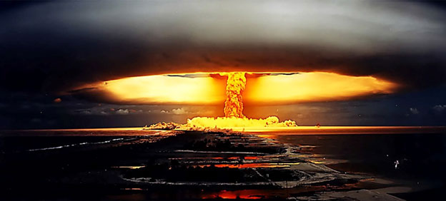A nuclear test is carried out on an island in French Polynesia in 1971. Credit: the Comprehensive Nuclear-Test-Ban Treaty Organisation (CTBTO)